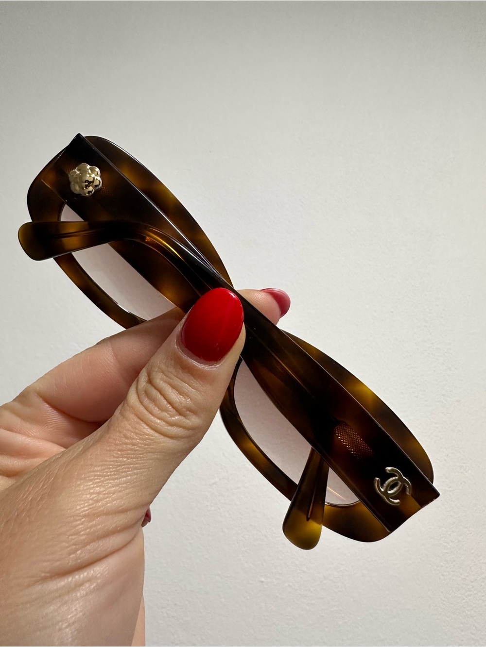 Chanel Vintage Chic Tortoiseshell Sunglasses with Gold Logo Accent